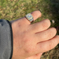Bezel Iced Out Solitaire Hip Hop ring  customdiamjewel   