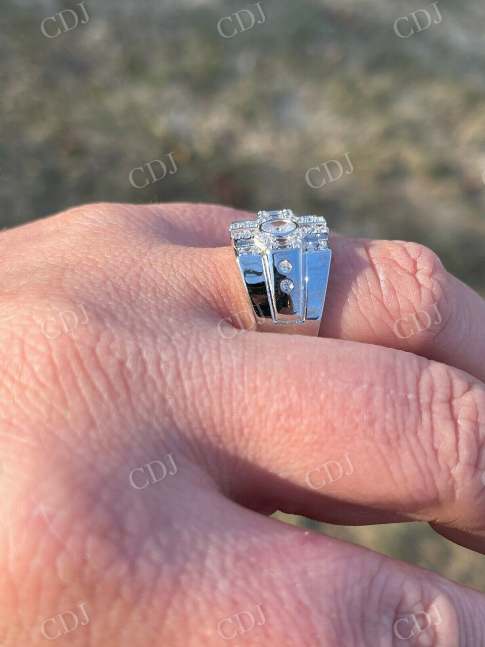 Baguette Men's Hip Hop Ring  customdiamjewel   