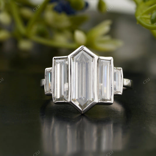 Unique Hexagon Lab-Grown Diamond Ring