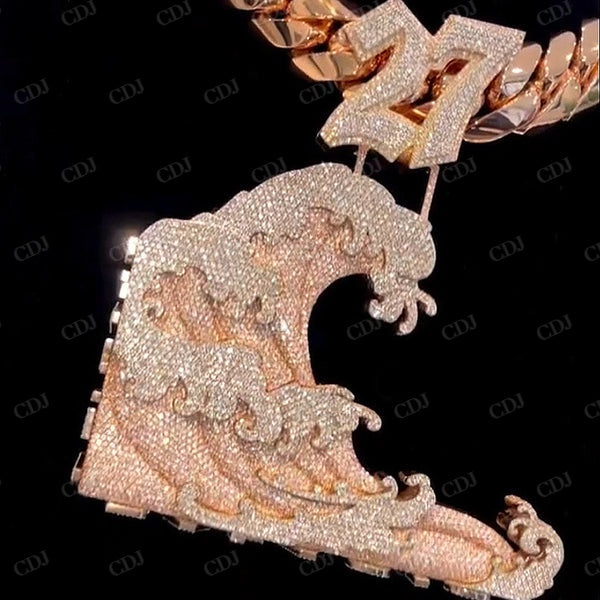 Hip Hop Moissanite Custom Pendant  CustomDiamJewel   