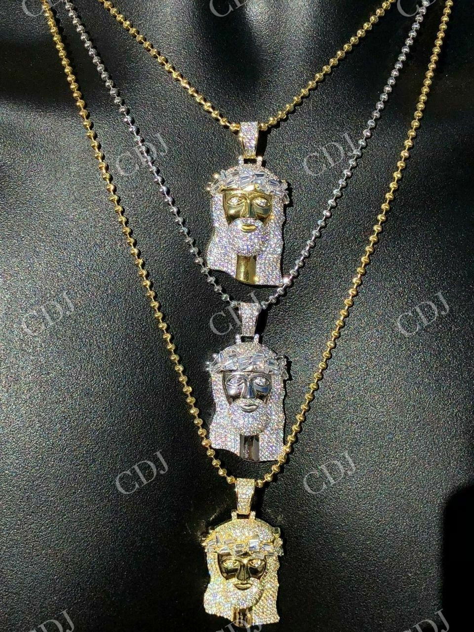 Iced 2ct Diamond Jesus Pendant  customdiamjewel   
