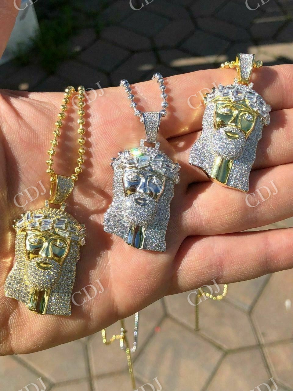 Iced 2ct Diamond Jesus Pendant  customdiamjewel   