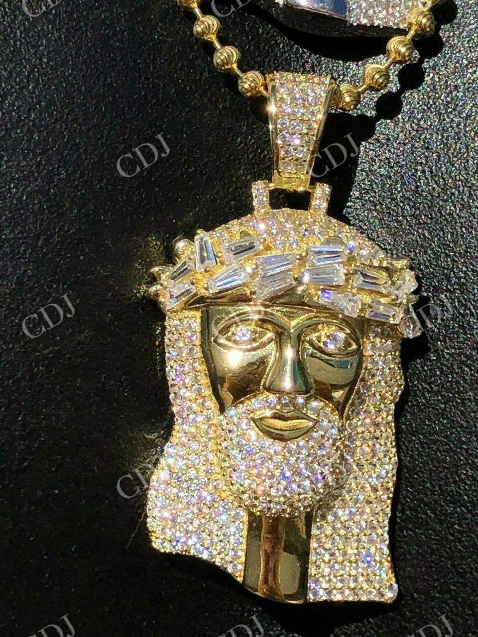 Iced 2ct Diamond Jesus Pendant  customdiamjewel   