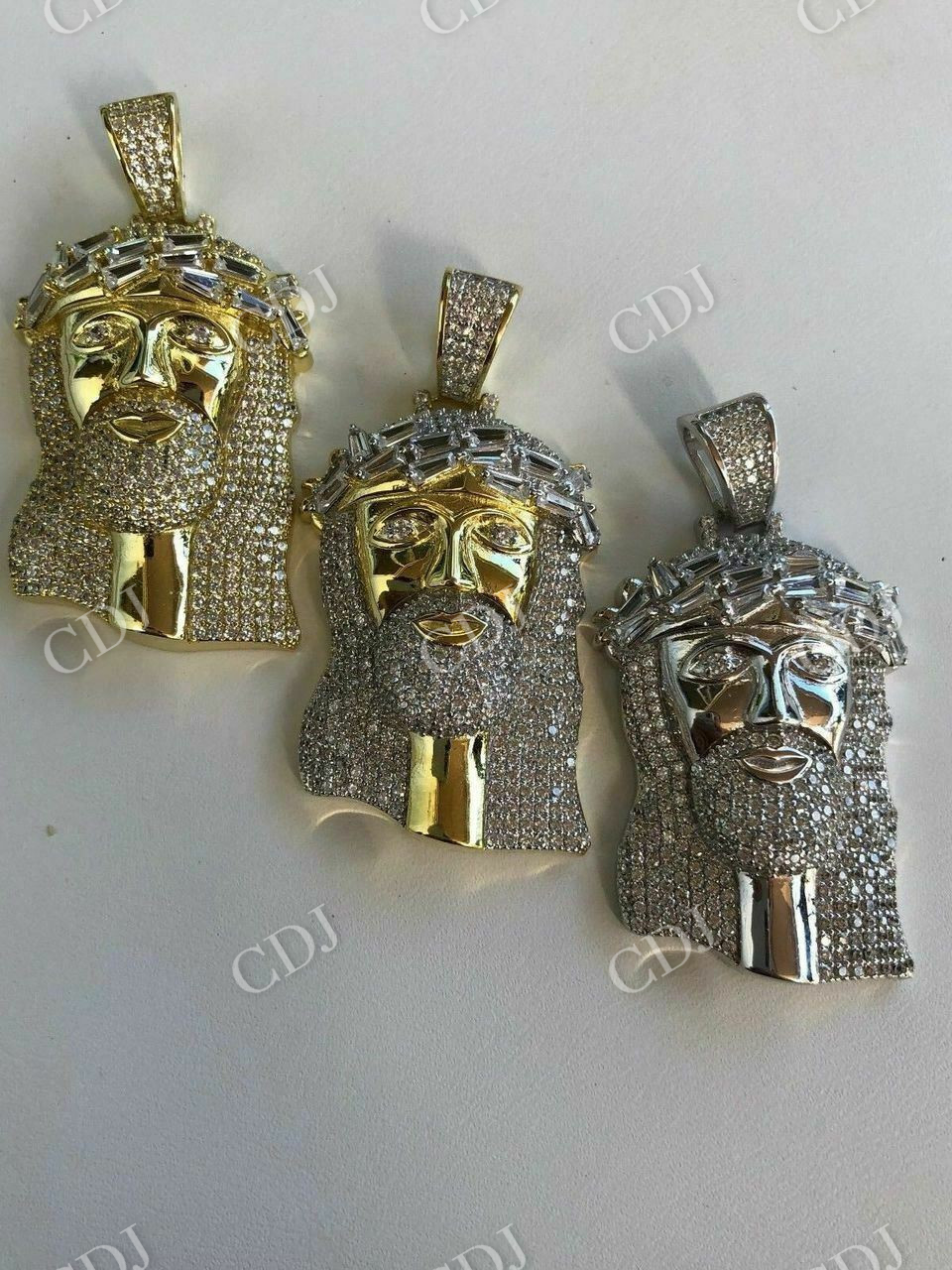 Iced 2ct Diamond Jesus Pendant  customdiamjewel   