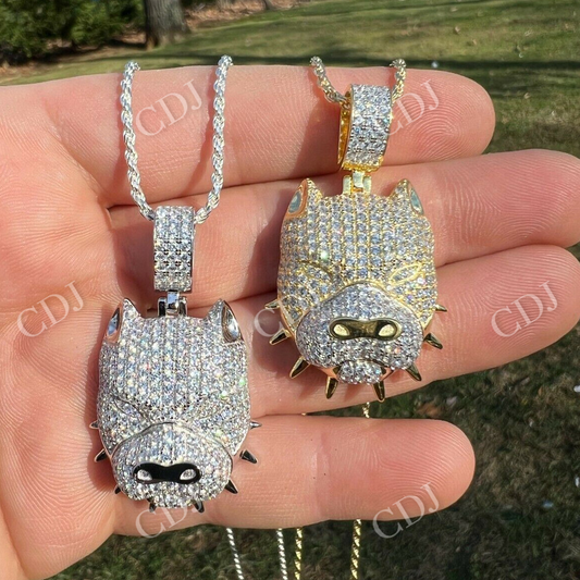 Pitbull Dog Hip Hop Pendant  customdiamjewel   