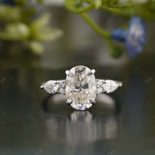 Marquise Side Stone Lab-Grown Diamond Ring