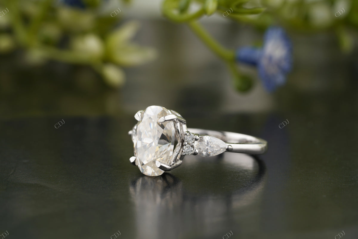 Marquise Side Stone Lab-Grown Diamond Ring