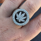 Marijuana Leaf Men's Diamond Ring  customdiamjewel   