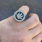 Marijuana Leaf Men's Diamond Ring  customdiamjewel   