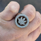 Marijuana Leaf Men's Diamond Ring  customdiamjewel   