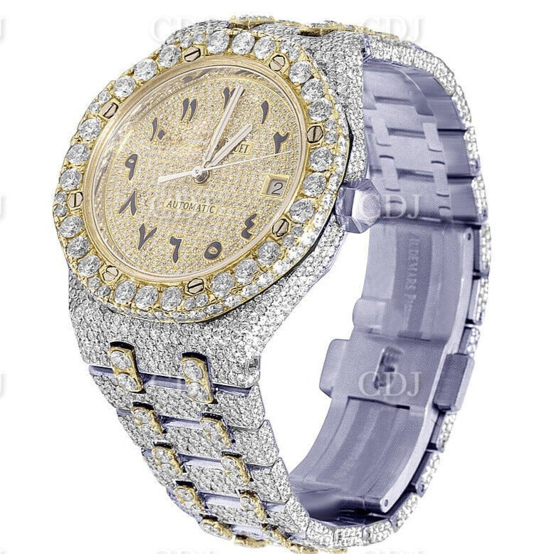 AP Modified Arabic Digit Iced Out watch customdiamjewel