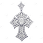 3.25 Inch Pear n Marquise Lab Grown 14K Gold Cross Pendant Hip Hop Pendent CustomDiamJewel