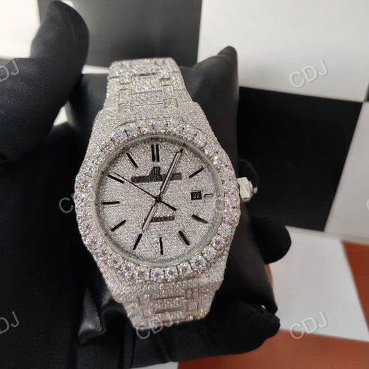 41mm Iced Out AP Moissanite Watch For Men customdiamjewel