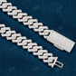 Miami Cuban Link Chain Two Row White Diamond hip hop jewelry customdiamjewel   