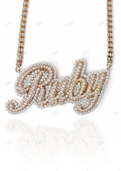 Ruby Custom Name Pendant For Men hip hop jewelry CustomDiamJewel
