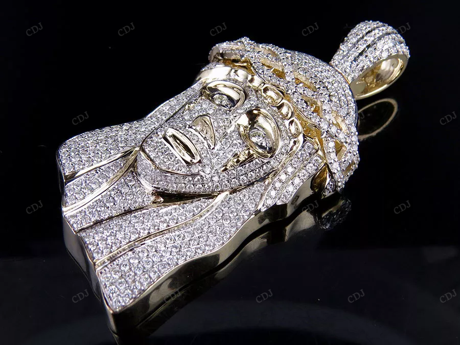 Hip Hop Sterling Silver Iced Out Jesus Pendant hip hop jewelry CustomDiamJewel