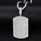 Cluster Lab Grown Diamond 14K Dog Tag Pendant hip hop jewelry CustomDiamJewel