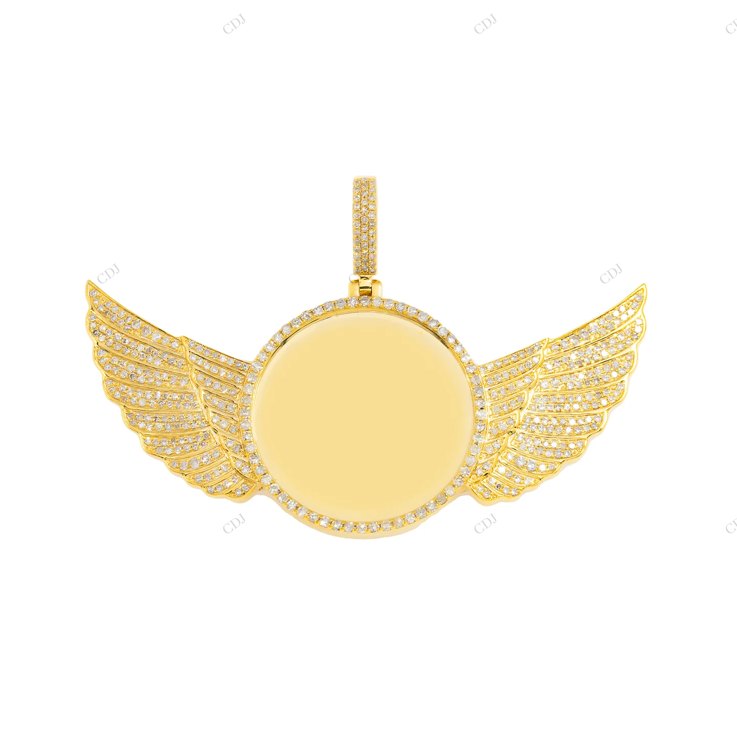 Moissanite Angel Wings Memory Pendant hip hop jewelry CustomDiamJewel