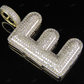 1 CTW 10K Gold Real Diamond E Letter Pendant CustomDiamJewel