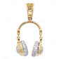 Moissanite Sterling Silver Custom Headphone Pendant CustomDiamJewel