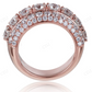 14K Rose Gold Moissanite Diamond Half Eternity Ring hip hop jewelry CustomDiamJewel