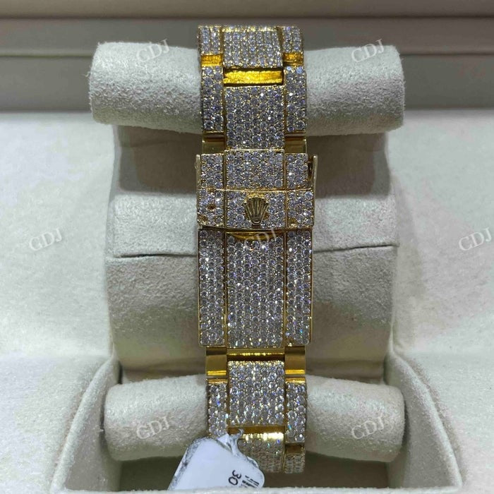 Moissanite Customized Rolex Chrono Watch customdiamjewel