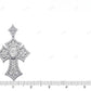 3.25 Inch Pear n Marquise Lab Grown 14K Gold Cross Pendant Hip Hop Pendent CustomDiamJewel