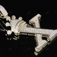 1.5" 0.40 CTW Initial 10K Gold Letter 'X' Crown Real Diamond Pendant CustomDiamJewel