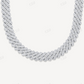 Baguette Diamond Hip Hop Men 19MM Cuban link Chain  customdiamjewel   