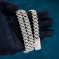 Miami Cuban Link Chain Two Row White Diamond hip hop jewelry customdiamjewel   