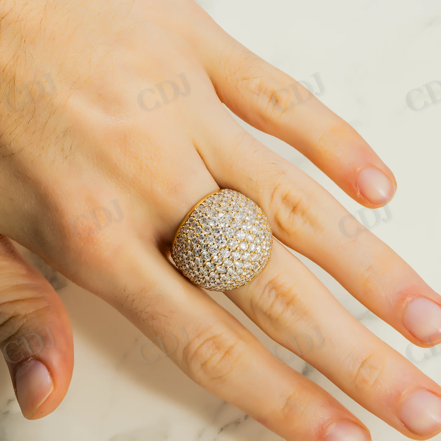 7.80 CTW Cluster Moissanite Dome Shank Ring Hip Hop Ring customdiamjewel
