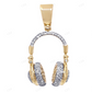 Moissanite Sterling Silver Custom Headphone Pendant CustomDiamJewel
