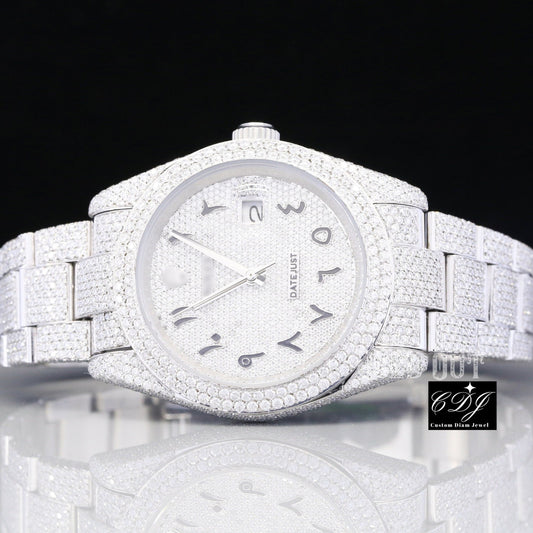 New Arrival Rolex Datejust Full Iced Out Moissanite Diamond Watch customdiamjewel
