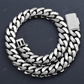 20MM Solid 14K Gold Bold Cuban Link Iced Claps Chain hip hop jewelry CustomDiamJewel