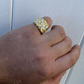 14K Yellow Gold Diamond Hip Hop Ring  customdiamjewel   