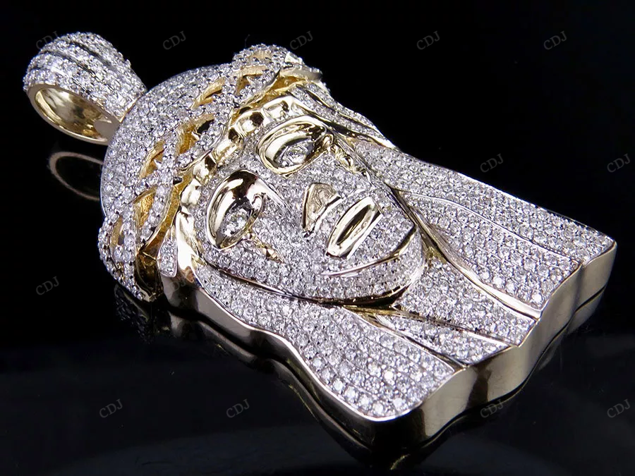Hip Hop Sterling Silver Iced Out Jesus Pendant hip hop jewelry CustomDiamJewel
