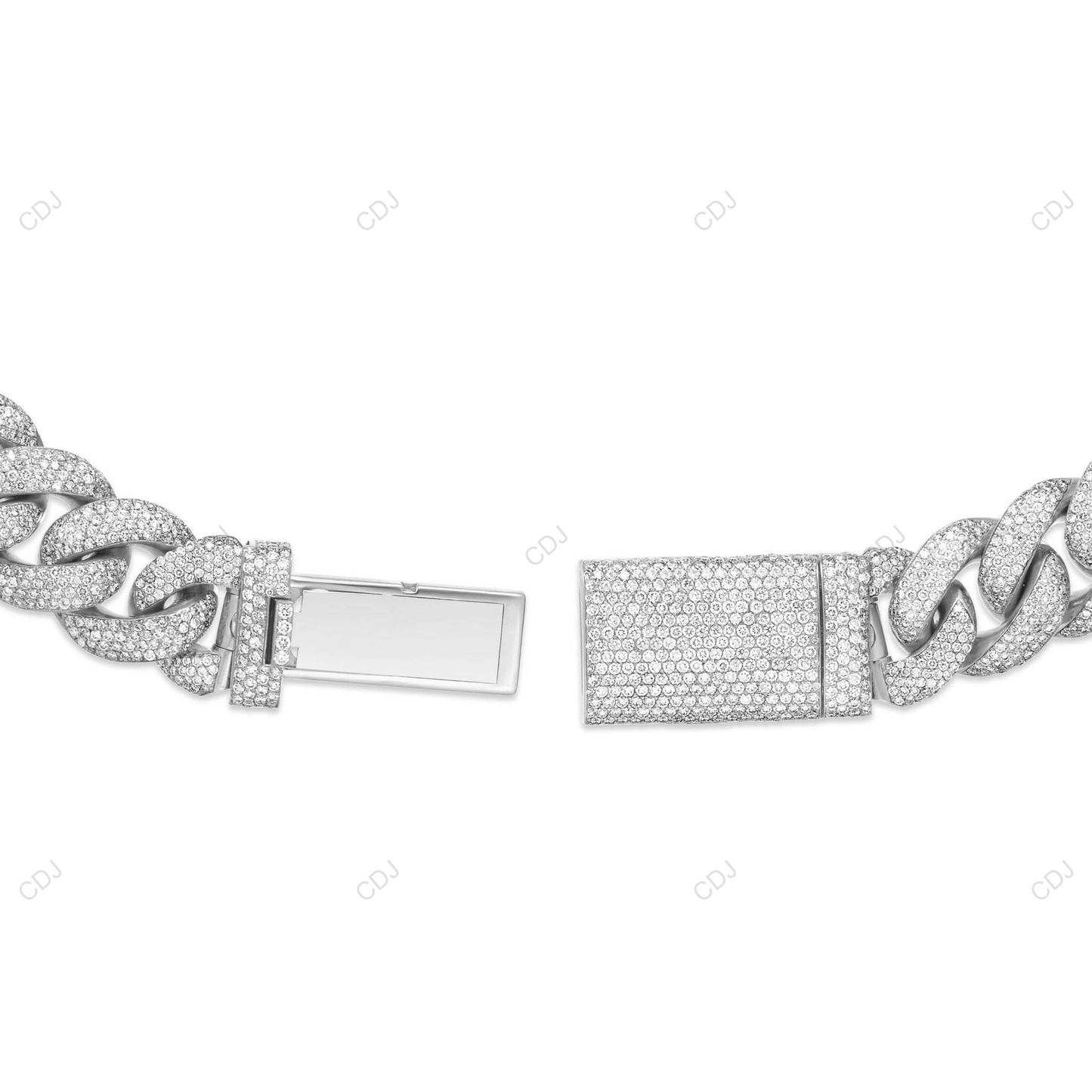 18KT Yellow Gold Plated Moissanite Cuban Chain CustomDiamJewel