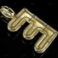 1 CTW 10K Gold Real Diamond E Letter Pendant CustomDiamJewel