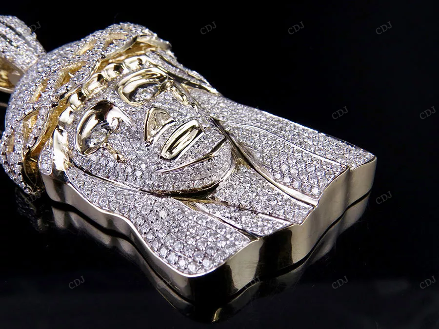 Hip Hop Sterling Silver Iced Out Jesus Pendant hip hop jewelry CustomDiamJewel