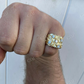 14K Yellow Gold Diamond Hip Hop Ring  customdiamjewel   