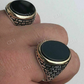 Black Onyx Men's Large Ring  customdiamjewel   
