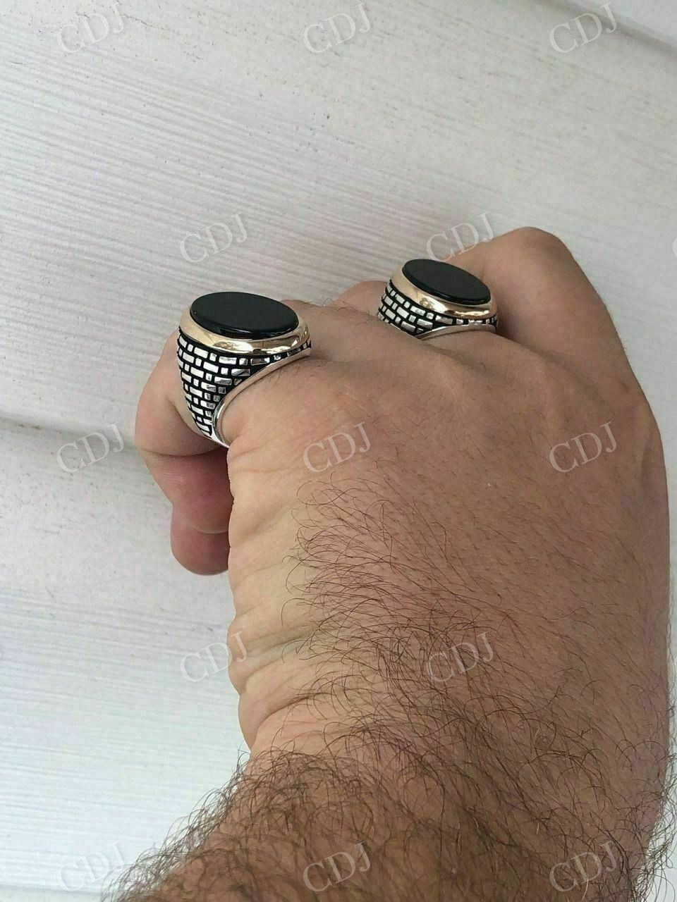 Black Onyx Men's Large Ring  customdiamjewel   