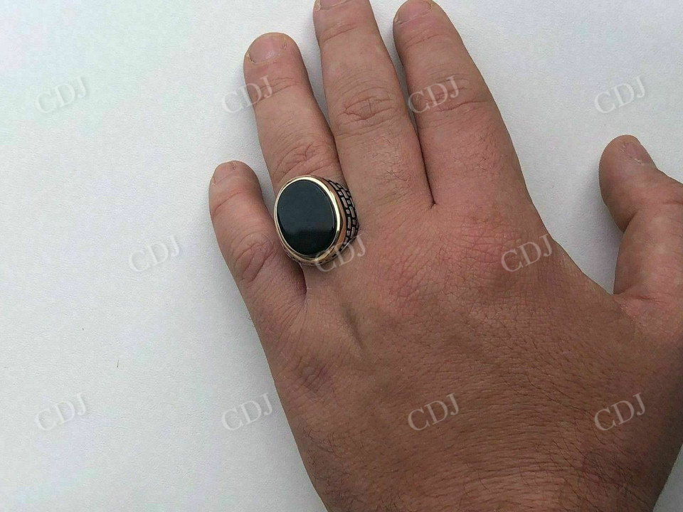 Black Onyx Men's Large Ring  customdiamjewel   