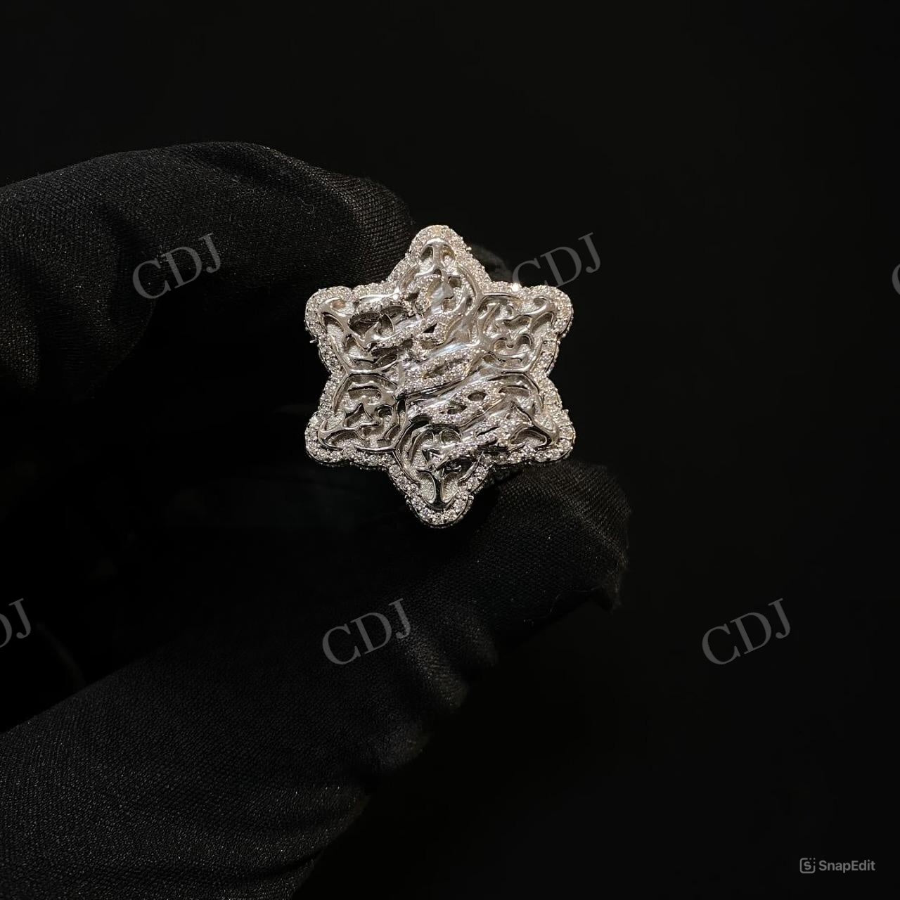 Luxurious 10K Gold Hip Hop Star Design Ring hip hop jewelry customdiamjewel   