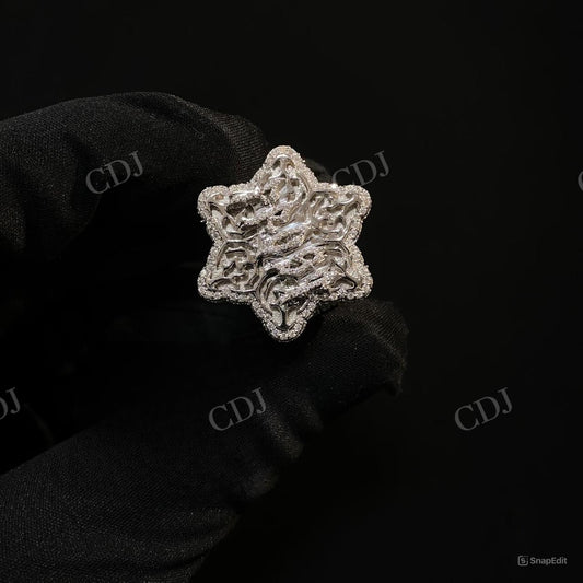 Luxurious 10K Gold Hip Hop Star Design Ring hip hop jewelry customdiamjewel   