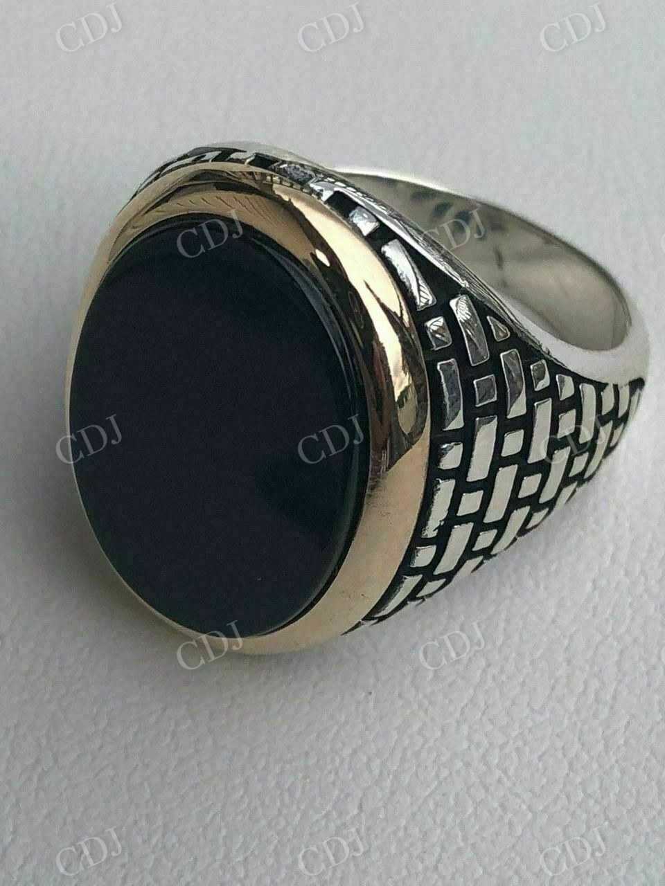 Black Onyx Men's Large Ring  customdiamjewel   