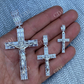 Baguette Diamond Cross With Jesus Pendant  customdiamjewel   