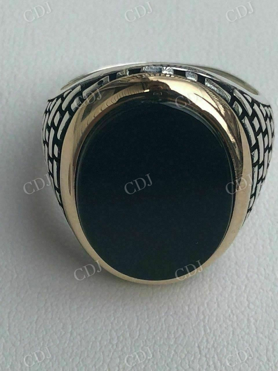 Black Onyx Men's Large Ring  customdiamjewel   
