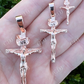 Solid Gold Cross Jesus Piece Crucifix Pendant  customdiamjewel   