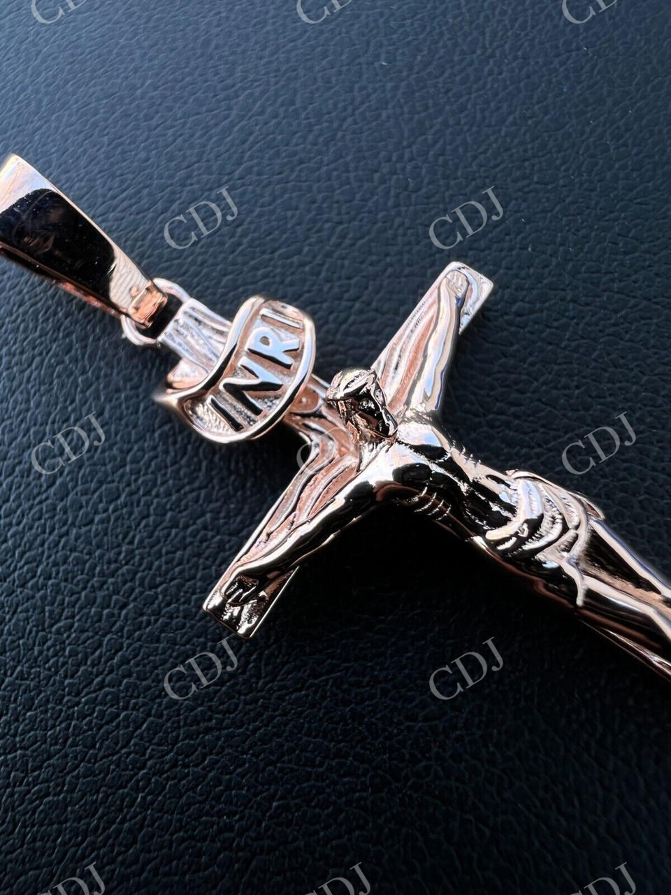 Solid Gold Cross Jesus Piece Crucifix Pendant  customdiamjewel   